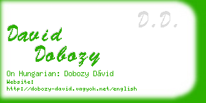 david dobozy business card